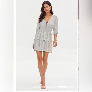 Forever 21 V- Neckline Floral Mini Dress Size S NWT